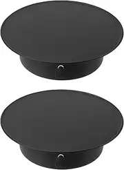 Antrader Metal Tee Cap,3.8 Inch Metal Duct End Cap Dryer Duct End Cap Metal Duct Cap 304 Stainless Steel Tube End Caps Round Fitting Cap Indoor and Outdoor Pipe Cover,Black,2Pcs