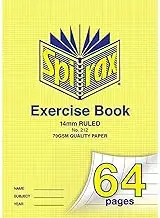 SPIRAX Premium Quality 212 A4 14mm Exercise Book, 64 Pages, (56212)