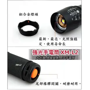 強光手電筒 XM-L2 伸縮 變焦 L2 魚眼 手電筒 LED XML2 U2 18650 CREE 21700