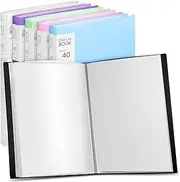 6 Pack Binder with Plastic Sleeves Portfolio Binder A4 Presentation Books with 40 Pockets Portfolio Folder 30 * 22cm Clear Sheet Protectors for Artwork Paper Report Photo Document Supplies
