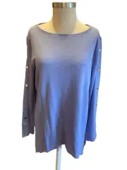 New $79 Chico’s Zenergy Stretchy Soft Tunic Knit Top Chico 2 Med 12-14 With Tags
