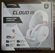 HyperX Cloud III Wired Gaming Headset For PC/PlayStation 4/5/Switch (White-Pink)