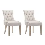 Artiss Dining Chairs Set of 2 Linen French Provinc