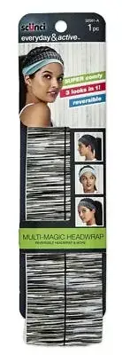 Scunci Multi-Magic Black & White Reversible Head Wrap