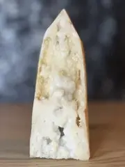 Druzy White Agate Tower B Natural Crystal