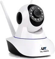 UL TECH Security Camera, 1080P HD Wireless CCTV Spy Surveillance Pet IP Cameras WiFi Hidden Baby Monitor Home Safe Outdoor Indoor System, Clear Night Vision Support 128G TF Card Phone PC View White