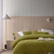 Vintage Design Homewares Queen Green Parquet Cacti Green 3 Piece Comforter Set -
