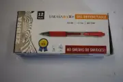 12 Zebra Sarasa Dry X20 Gel Retractable Red Ink Medium Point Pen 0.7 mm No Smear