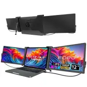 12" Triple Laptop Screen Extender Triple Portable Monitor for 13"-14.1" Laptop,