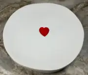 Williams Sonoma Red Heart Dinner Plates 11 Inch Set Of 4 New