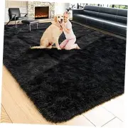 Noahas Fluffy 8x10 Area Rugs for Living Room,Large Living Room 8x10 Feet Black