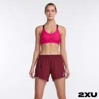 在飛比找momo購物網優惠-【2XU】女 Aero 5吋短褲(棕紅/反光白)