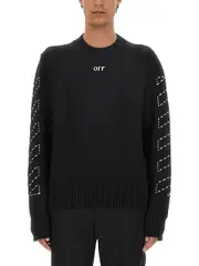[Off-White] Off-White-Jersey With Logo-Uomo S