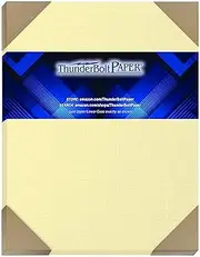 25 Ivory Linen 80# Cover Paper Sheets - 8" X 10" (8X10 Inches) Photo|Picture-Frame Size - 80 lb/pound Card Weight - Fine Linen Textured Finish - Quality Cardstock