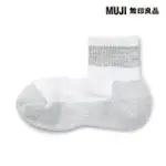 【MUJI 無印良品】男棉混足底圈絨厚織直角短襪(共4色)