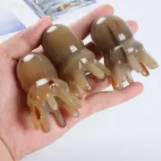 Natural Ox Horn Octopus Massage Tool Head Scalp Acupoint Tool Full Body Massager