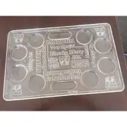 Vtg Mid Century Lucite Liquor Bar Drinks Serving Tray Embossed With Drink Names