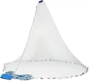 Youngly Saltwater Fishing Cast Net, Throw Hand,Strong Nylon/Tire Line Mesh with Sinker, Quick Throw Mesh Nylon Drawstring Chain Bottom Spread