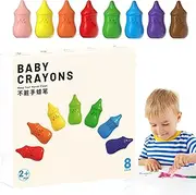 Wax Coloring Crayons, Toddler Coloring Wax Crayons, Toddler Bottle Shape Palm Grip Painting Pencil Sticks for Children, Boys and Girls