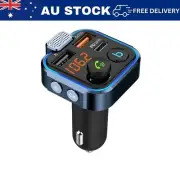 Car Wireless Bluetooth 5.0 FM Transmitter Adapter Type-C PD 20W Fast USB Charger
