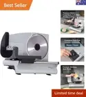 Electric Food, Bread & Meat Slicer - Premium Stainless Steel Blade, Easy to C...