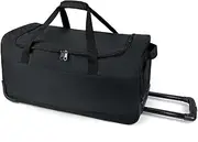 [Generic] Football Equipment Trolley Bag with Shoes Compartment Large Capacity Suitcase with Wheels Black
