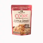 Wellness Core Simply Shreds Salmon & Tuna Wet Cat Food - 50g Red