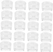 ERINGOGO 20Pcs Transparent Nail Jewel Organizer Individual Case for Fake Fingernails Nail Sequins and Craft Storage Sturdy Design for Easy Access and Organization