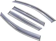 Window Visor Windows Door Visor Fit for Mazda 3 BK Sport MPS Axela 2004-2009 Awnings Rain Eyebrow Guard Cover Deflector Sticker Accessories (Color : Transparent)