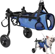 Dog Wheelchair for Back Legs, Adjustable Pets Cart with Wheels,Adjustable Dog Wheelchair,Light Dog Wheelchair for Aging,Disable,Injured,Arthritis,Weak Dog/Cat(S)