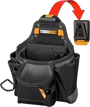 ToughBuilt - Multi-Pocket Organizer Tool Pouch - Heavy Duty, Deluxe Premium Quality, Durable - Patented ClipTech ™ Hub & Work Belts