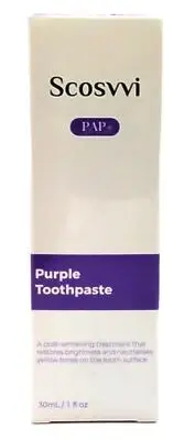 Purple Toothpaste for Teeth Whitening 30 ml Corrector Toothpaste