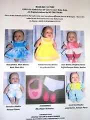 NG Creations Sewing Pattern #1 fits 10" Berenguer Baby Doll Lots To Love
