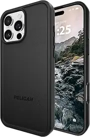 [Pelican] Protector iPhone 16 Pro Max Case [Compatible with MagSafe] Rugged Magnetic Phone Case with 16ft Military-Grade Drop Protection - Heavy Duty Phone Cover for iPhone 16 Pro Max - Black
