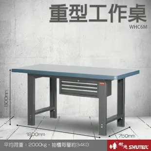 【專業工作桌】 工具車 辦公桌 電腦桌 書桌 寫字桌 五金 零件 工具 樹德 重型工作桌 WHC6M