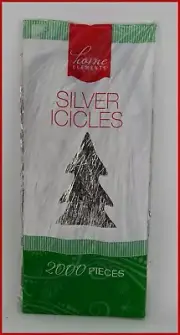 Vintage Christmas Tinsel Silver Icicles Silver Icicles 2000 18" Strands New LOT