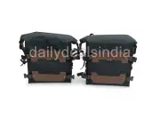 Fit For Royal Enfield New Himalayan 450 "Canvas Trail Bags, Brown"