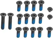 Zahara Black 15PCS Lower Bottom Base Cover Case Screws Replacement for HP Pavilion 15-AB