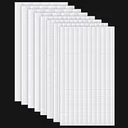 8 Sheets Foam Dots Squares 3D Pop Foam Squares Dual-Adhesive Mount for Halloween Christmas Scrapbook DIY Crafts Office Supplies, 2 Sizes