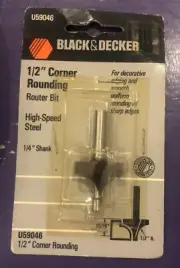 BLACK & DECKER 1/2” CORNER ROUNDING ROUTER BIT U59046 - NOS