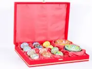 6x Handmade Turkish Ceramic Coffee Cups And Saucers Set with Velvet Box Gift