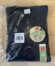Hanes Mens Medium Black EcoSmart Fleece Crewneck Sweatshirt