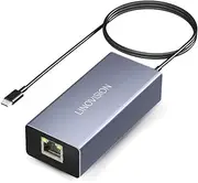LINOVISION POE to USB-C Converter, Data and Charging Through One Cable, IEEE802.3af/at POE Convert to USB Type C with 10/100Mbps Ethernet, 9V/2.22A or 5V/2A Output, Suitable for Phones and Tablets