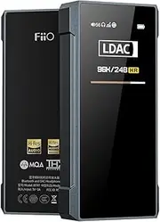 FiiO BTR7 Headphone Amp Bluetooth Receiver High Resolution Portable DAC Supports MQA/LDAC/aptX HD 384K/32Bit DSD256 for Phone/PC/Car/Home Audio(Titanium)