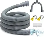 Drain Hose Extension Set, Washing Machine Hose, Drain Hose Extension, Waste Water Hose Washing Machine, for Dishwasher Washing Machine, with Connector Hose Clamps