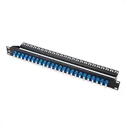 Cable Matters 1U Fiber Patch Panel with 48 Fiber LC to LC OS2 Single Mode Fiber Connectors