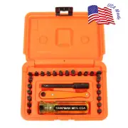 Chapman MFG #7341 ORANGE Standard + Bristol / 6 Spline Screwdriver Set USA MADE