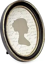5x7 Inch Oval Vintage Picture Frame, Luxury Antique Photo Frames, Tabletop Wall Hanging, Black