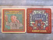 Beer COASTER ~ McMENAMINS Brewery Kennedy School Boiler Room / Greenway Pub