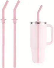 2Pcs Press in Replacement Straws for Hydro Flask 40/32/28/20Oz Travel Tumbler, S